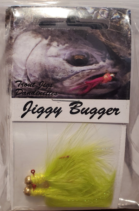 Jiggy Bugger, Chartreuse,2/pk