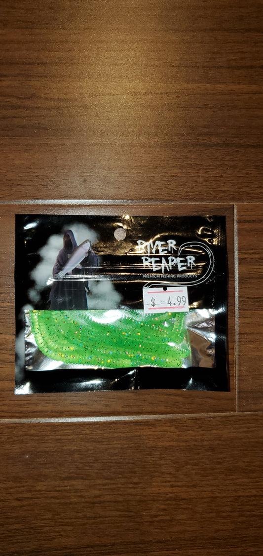 River Reaper Soft Worm Green