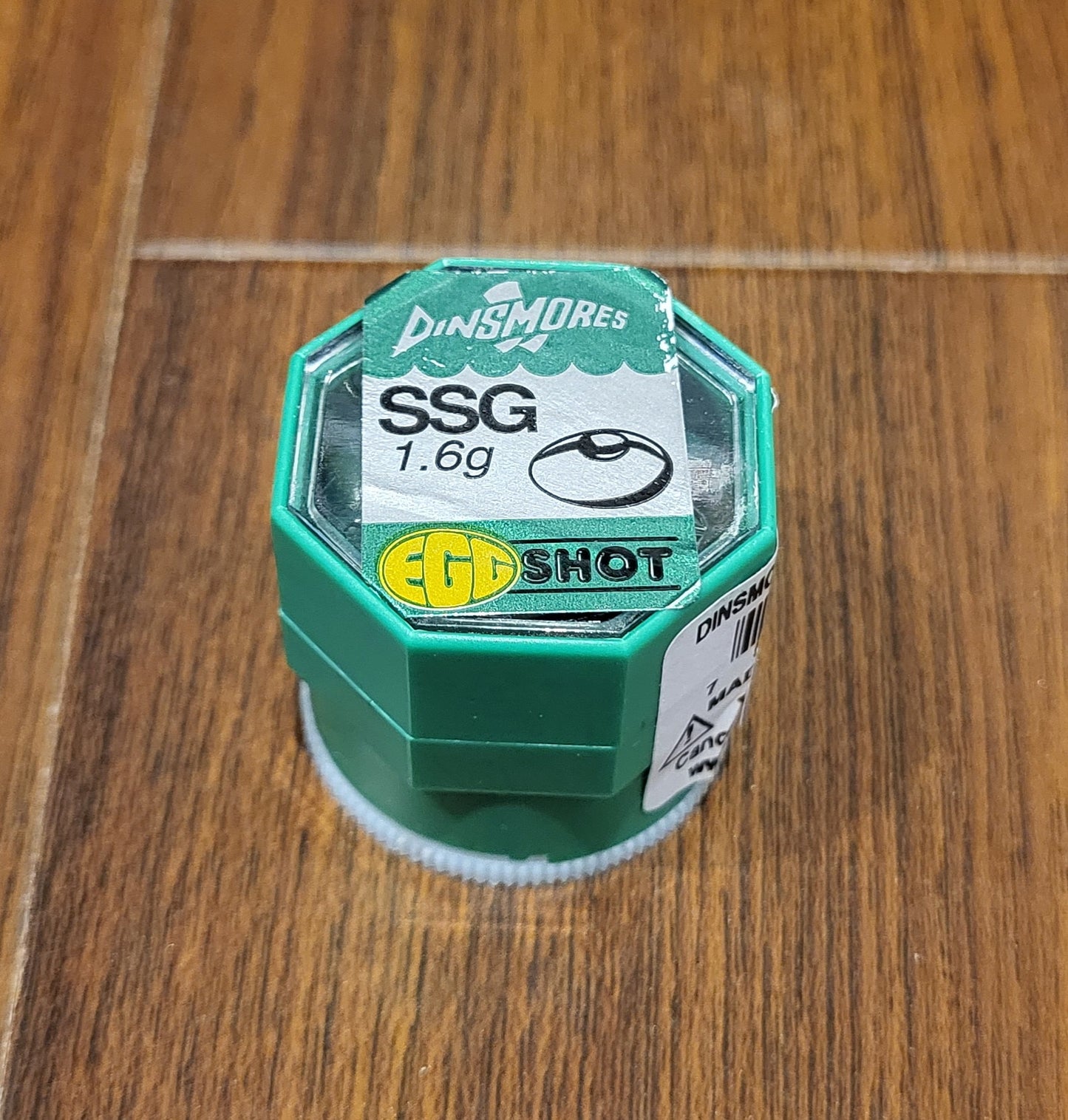 Dinsmores GREEN EGG – Single Tin Splitshot Dispenser Made in England