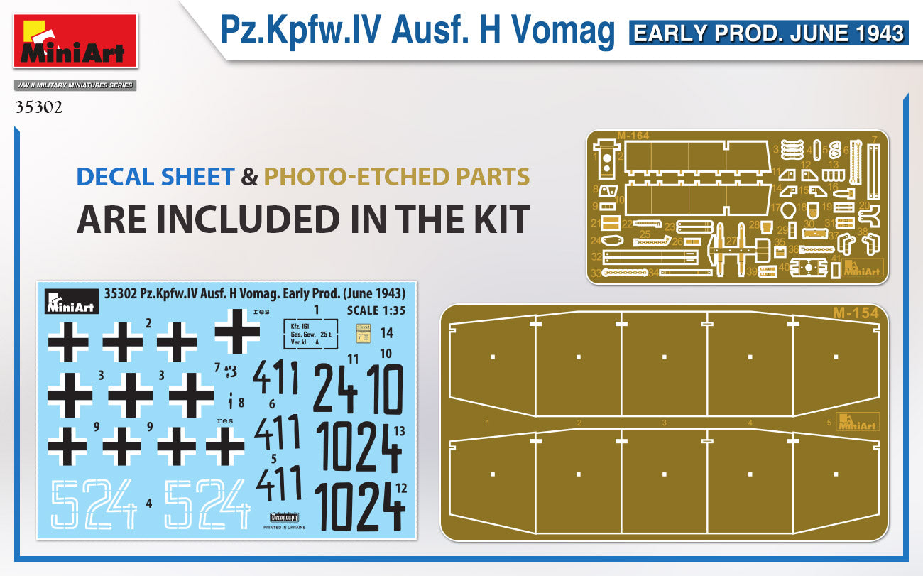 MiniArt 1/35 Pz.Kpfw.IV Ausf. H Vomag. Early Production June 1943