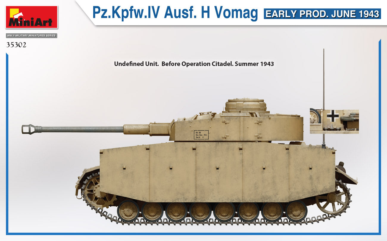 MiniArt 1/35 Pz.Kpfw.IV Ausf. H Vomag. Early Production June 1943