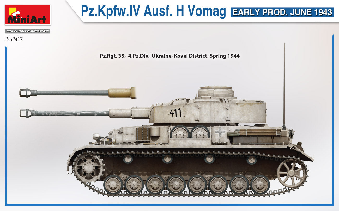 MiniArt 1/35 Pz.Kpfw.IV Ausf. H Vomag. Early Production June 1943