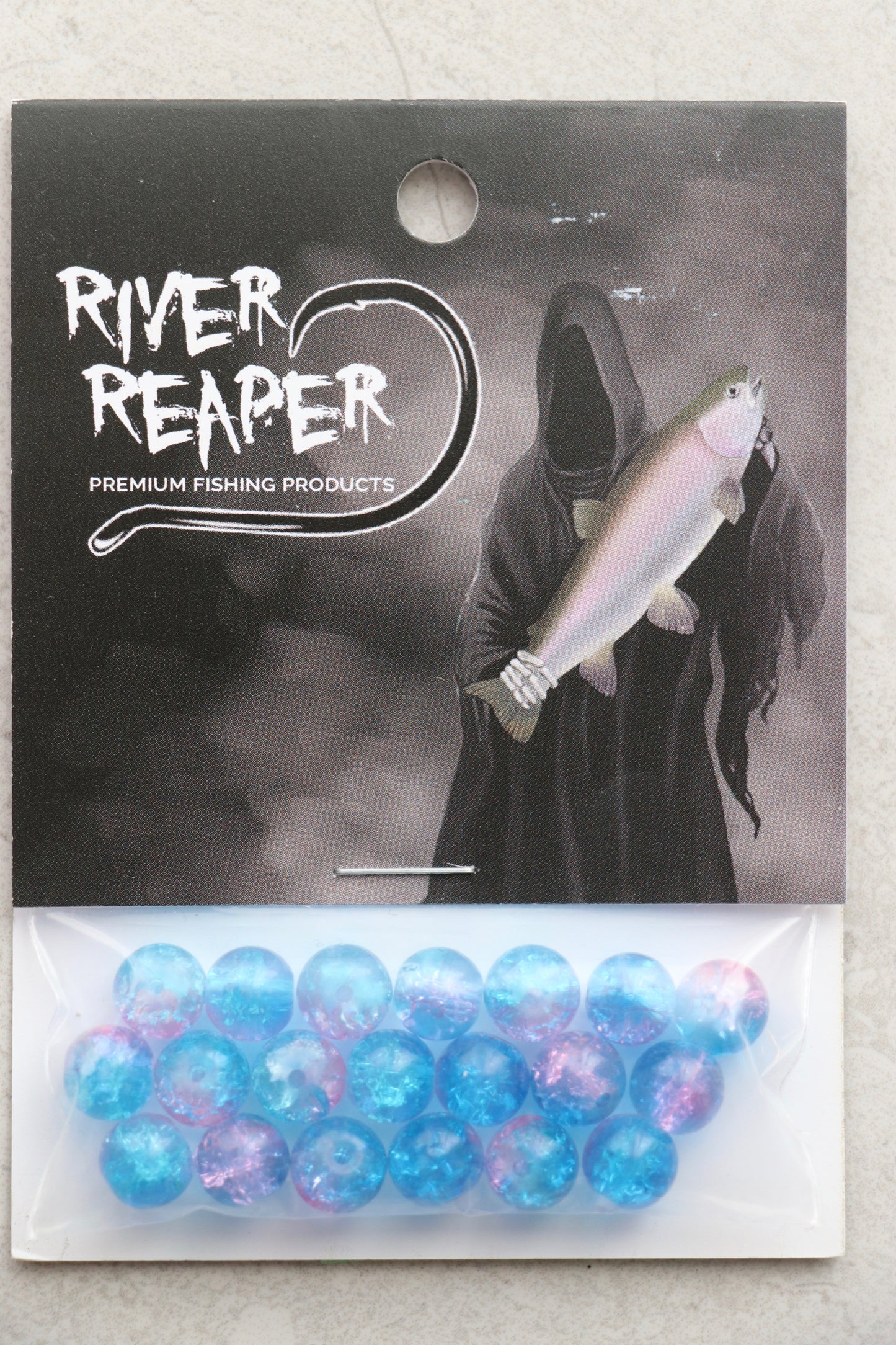 River Reaper glass beads Unicorn Crackle 8mm/20pc