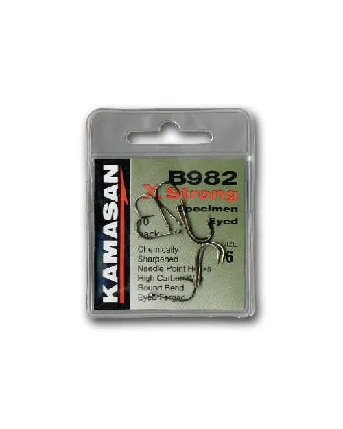 Kamasan X-Strong Hook B982 For large salmon and trout Available in sizes 4 – 12