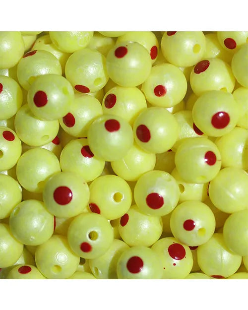 TroutBeads BloodDotEggs Chartreuse Pearl 6mm 20/pack & 8mm 15/pack