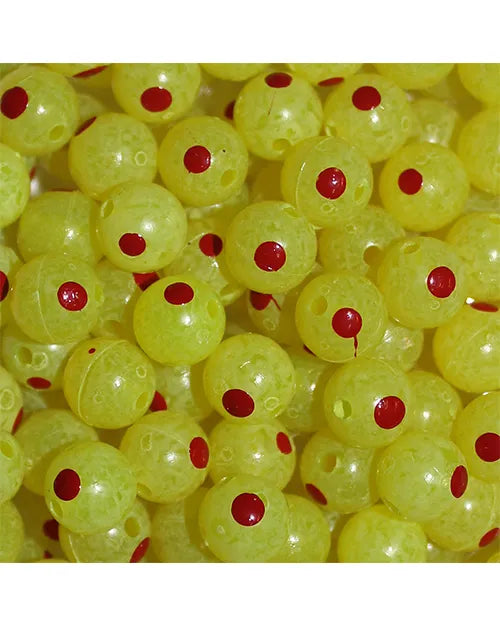 TroutBeads BloodDotEggs Lemon Roe 8mm 15/pack, 10mm 10/pack