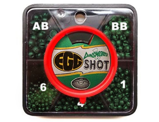 Dinsmores GREEN EGG Tin splitshot in 5 Shot Dispensers Made in England