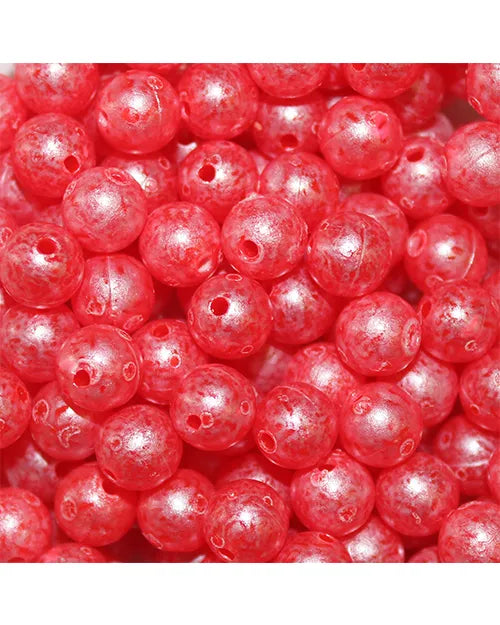 Troutbeads MottledBeads Hot Cherry 8mm 30/pack