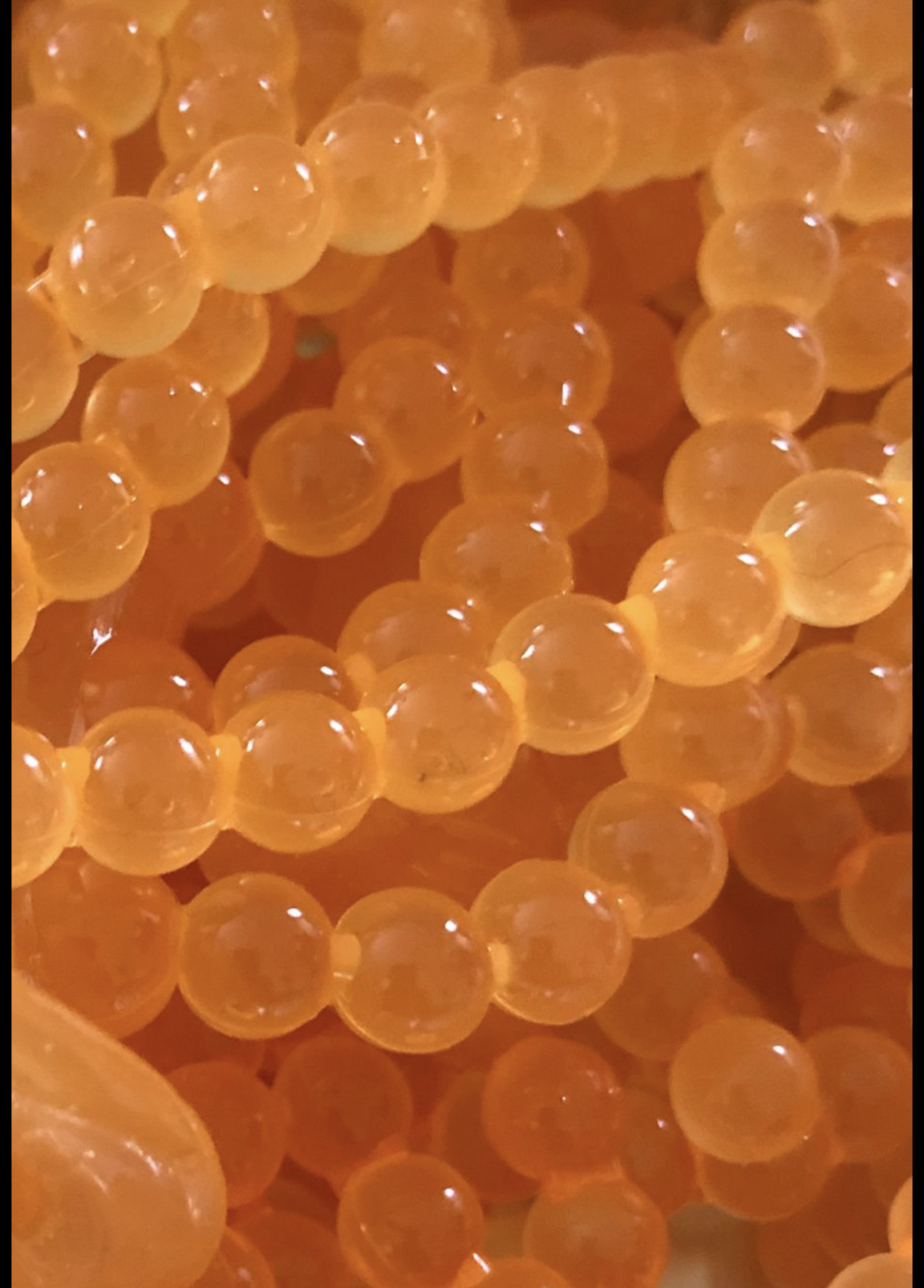 River Reaper Soft Beads Clear Tangerine 8mm 30/pack