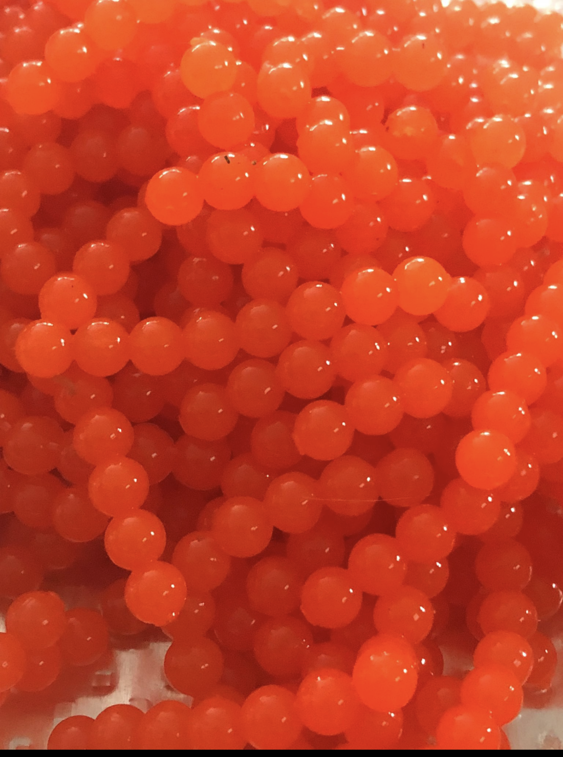 River Reaper soft beads Tangerine 8mm 30/pack