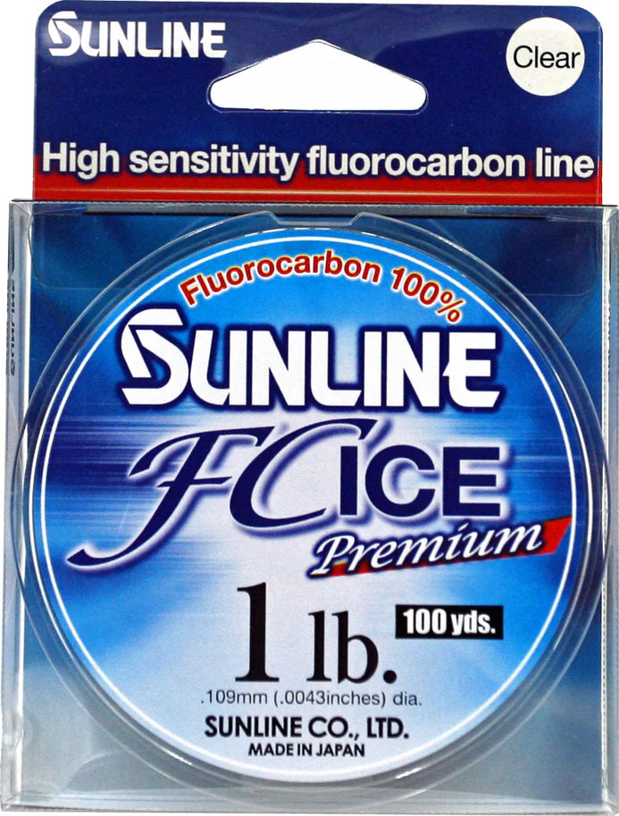 Sunline FC Ice Premium 100 yds 100% Fluorocarbon 5lb & 6lb
