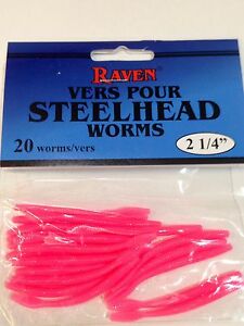 Raven Soft Worm 1/4" & 1/2"Baby Pink