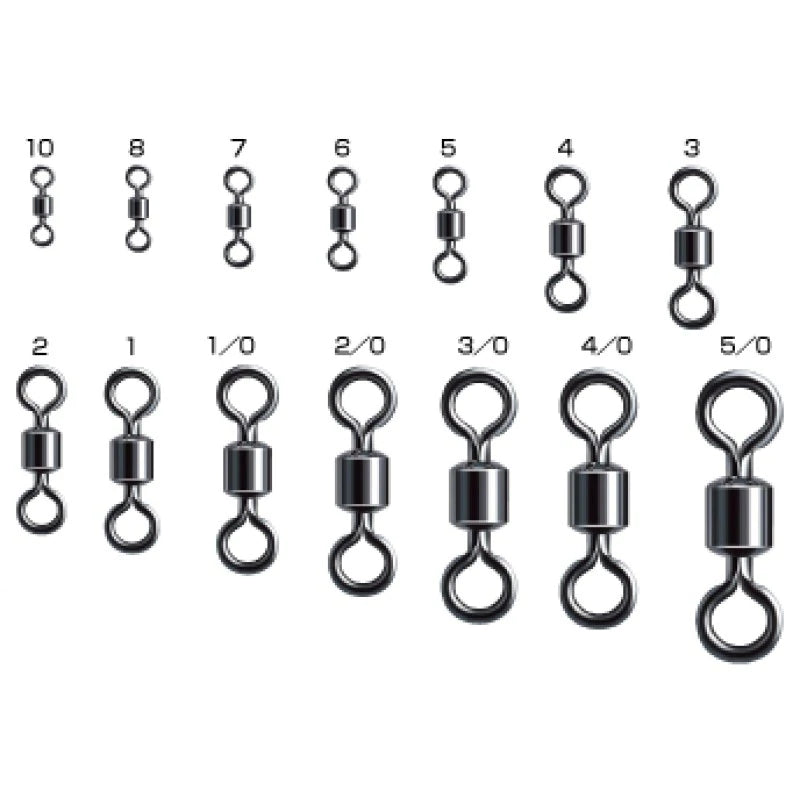 Sasame 210-a Power Stain Swivel Smooth Spin Black Size 10